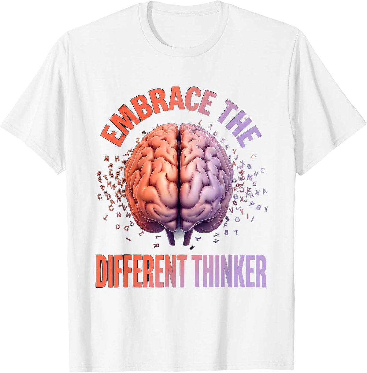 Men's Embrace the Different Thinker Dyslexia Awareness T-Shirt - White