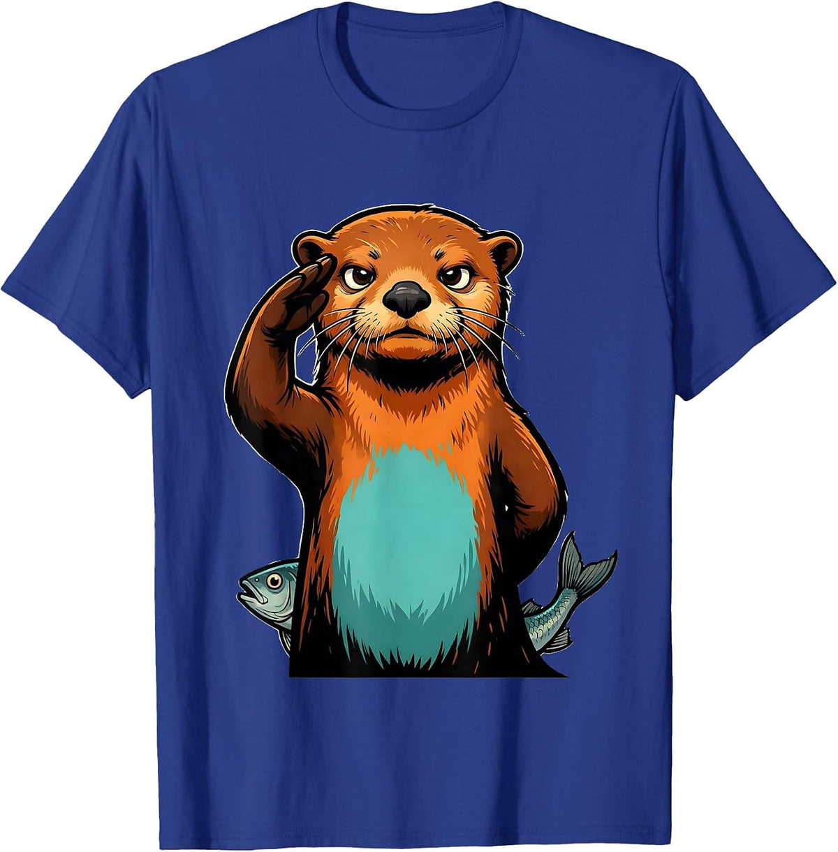 Sea Otter Cartoon Funny Otter Lover Gift T-Shirt - Royal Blue