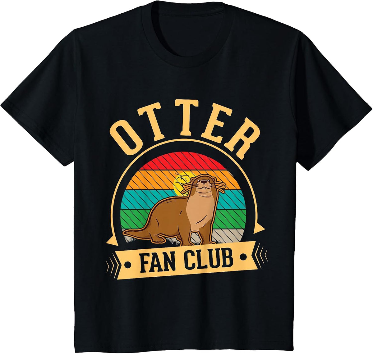 Otter Fan Club Sea Otter T-Shirt - Black