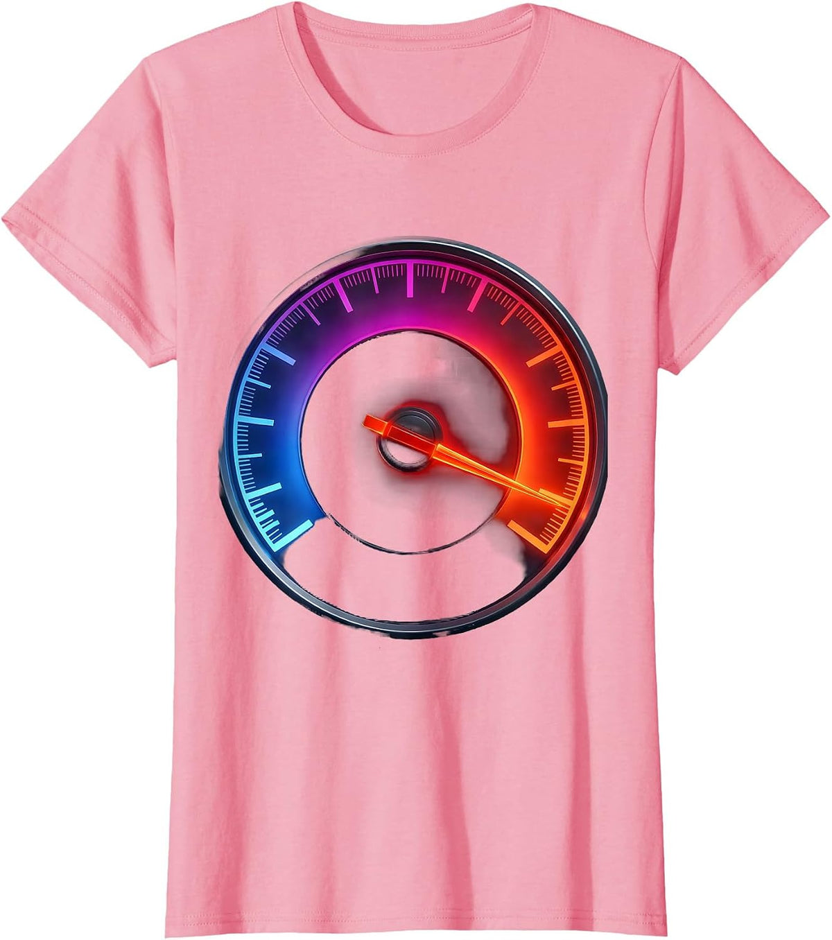 Women's ADHD Awareness Redline Speedometer Graphic T-Shirt - Pink