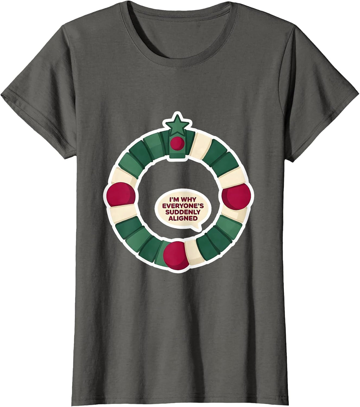 Women's I'm Why Everyone's Suddenly Aligned Funny Chiropractor T-Shirt - Asphalt Grey
