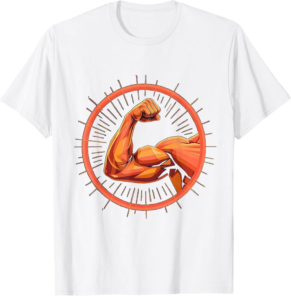 Men's Physical Therapy Bicep Curl Graphic T-Shirt - White