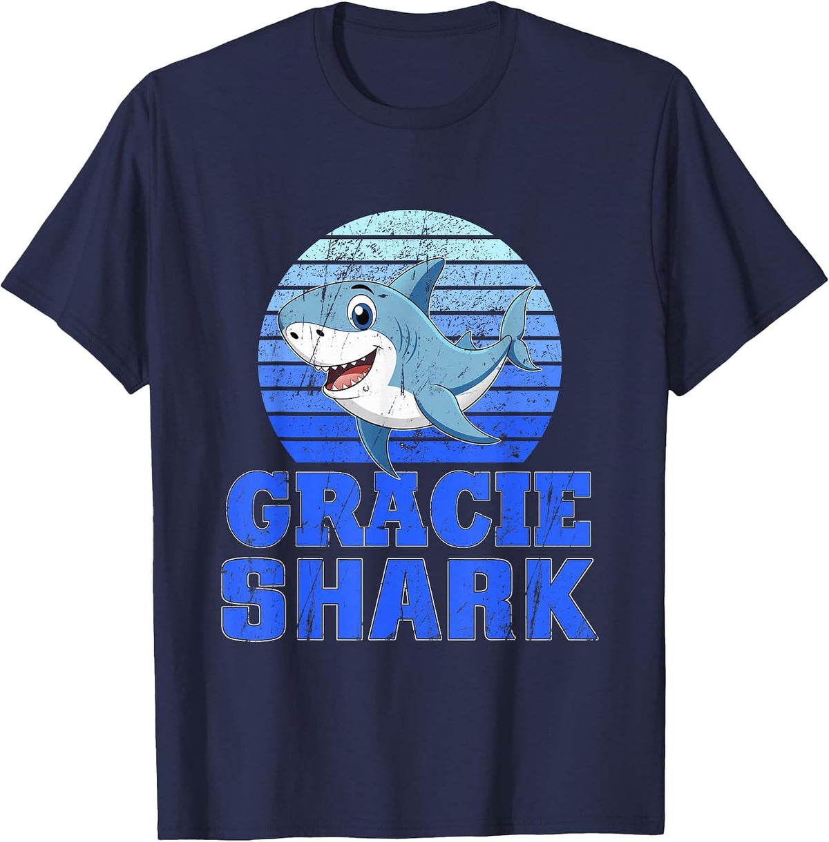 Gracie Shark Family Reunion Squad T-Shirt - Navy Blue