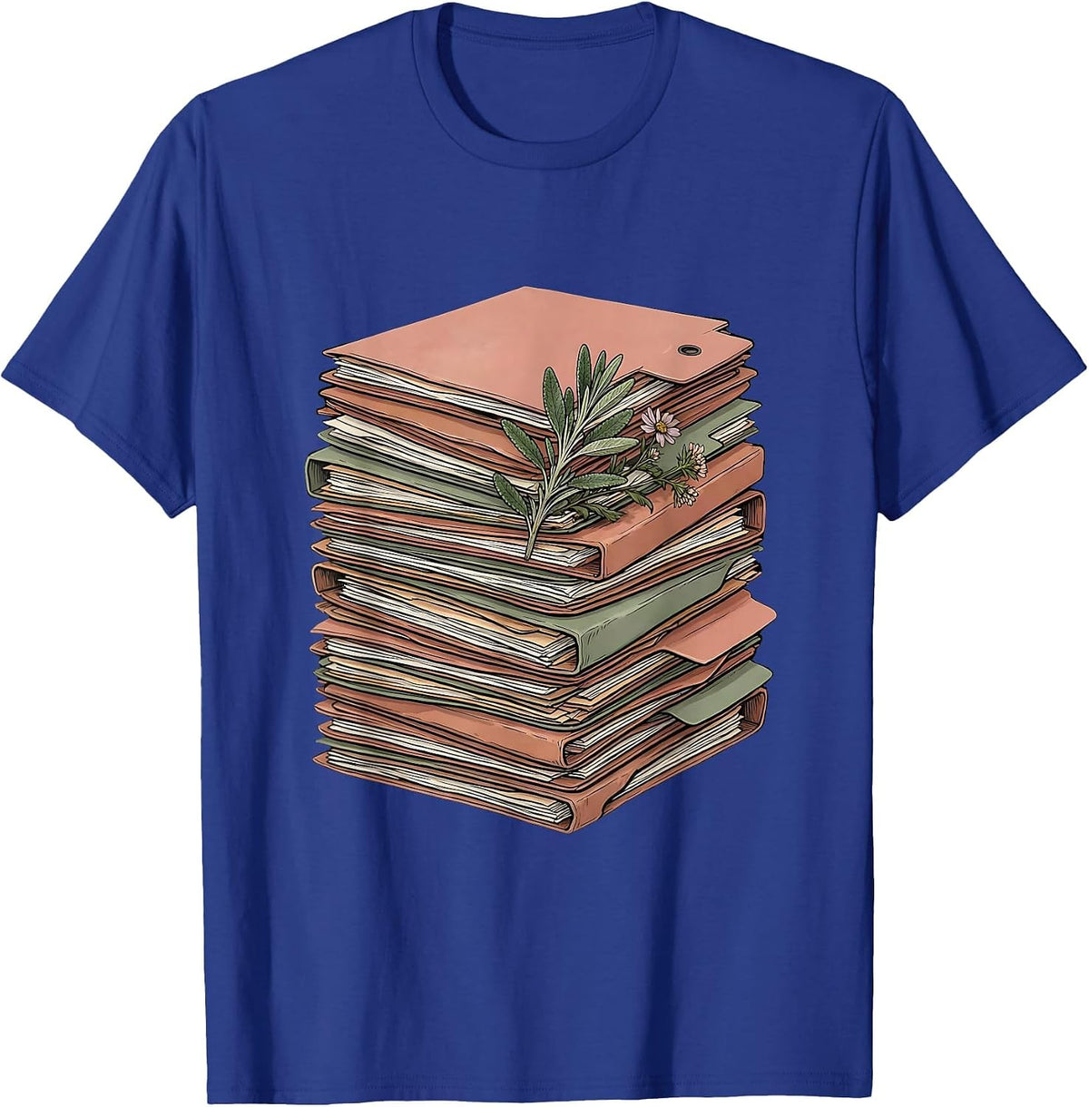 Sped Teacher Colorful Desk Folders Graphic T-Shirt - Royal Blue