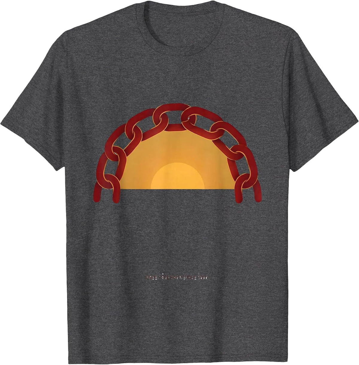 Free Together Since 1865 Minimalist Juneteenth Black Women T-Shirt - Dark Heather Grey