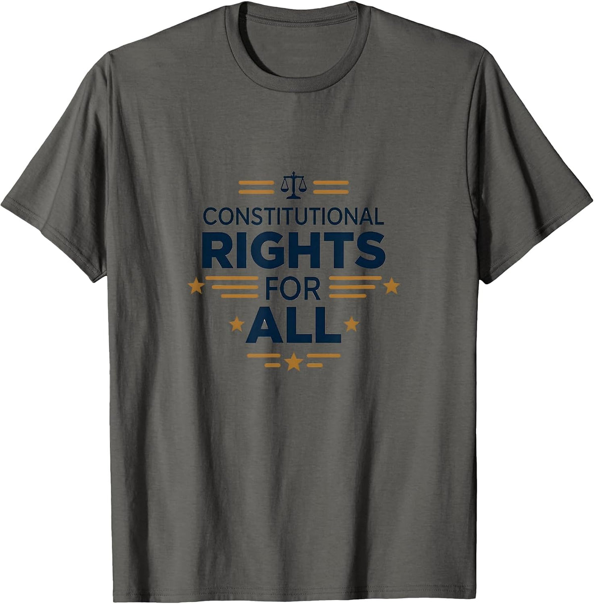Constitutional Rights For All Inauguration Design T-Shirt - Asphalt Grey