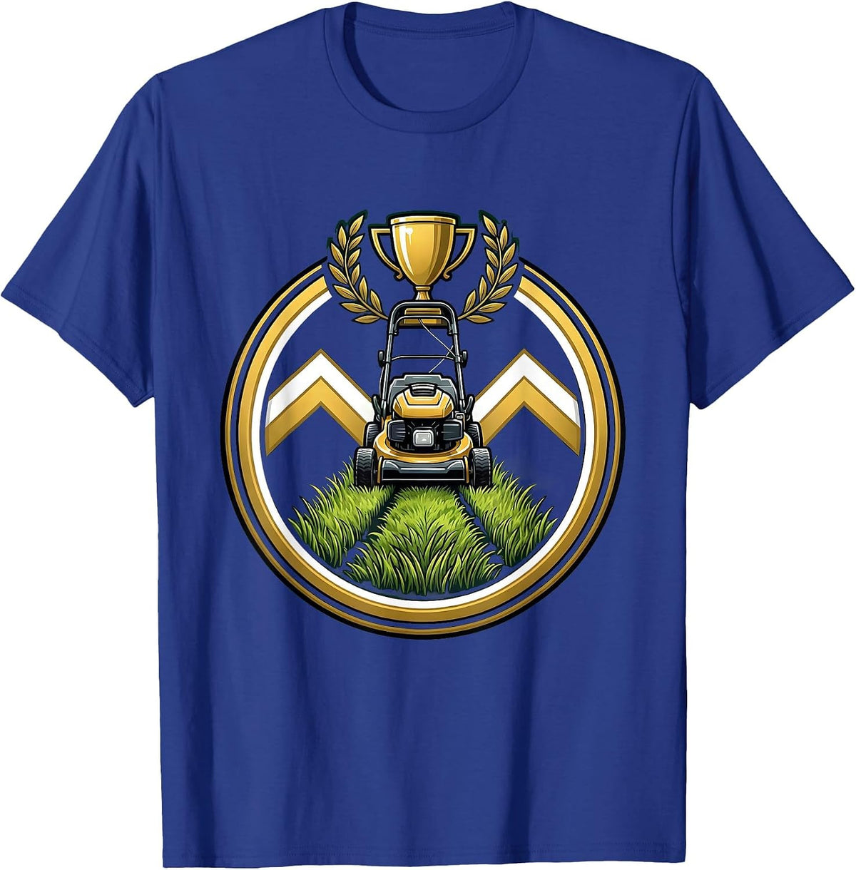 Men's Proud Bad Lawn Mowing Dad Graphic T-Shirt - Royal Blue
