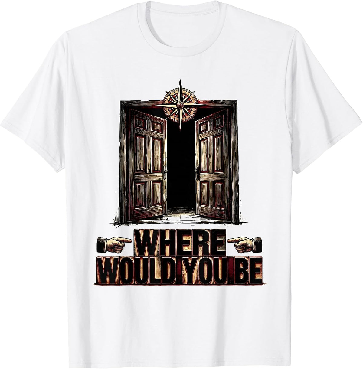 Men's Where Would You Be School Counselor Design T-Shirt - White