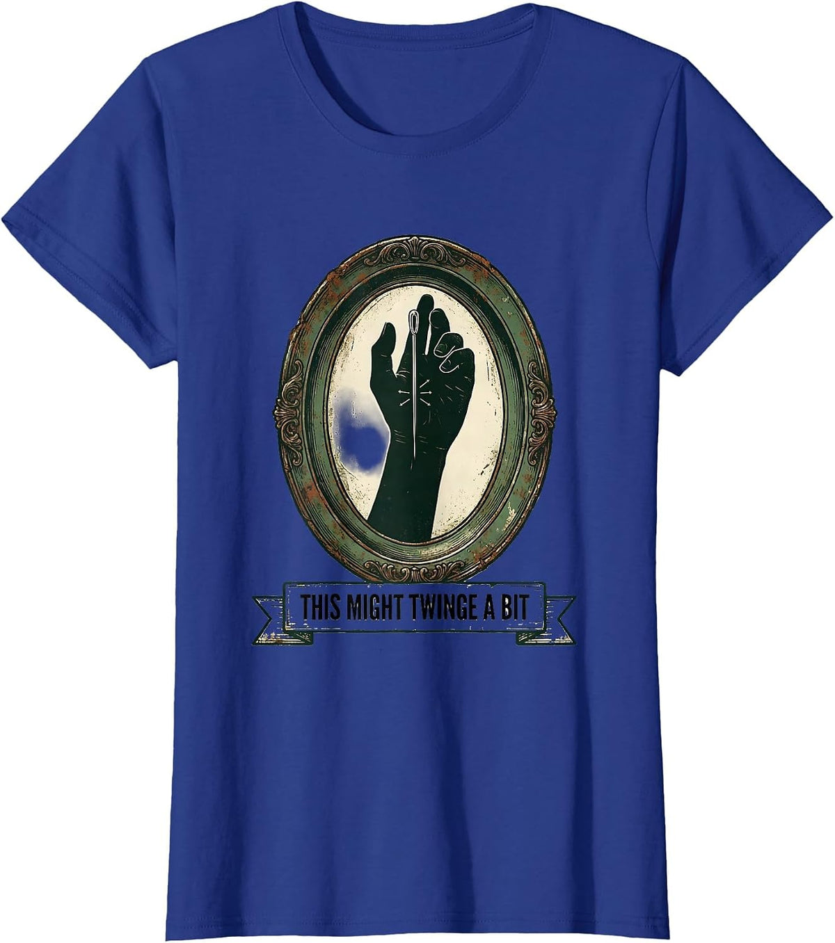 Women's This Might Twinge A Bit Vintage Chiropractor Physical T-Shirt - Royal Blue