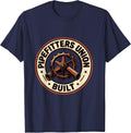 Pipefitters Union Built Skilled Trades Labor Day Solidarity T-Shirt - Navy Blue