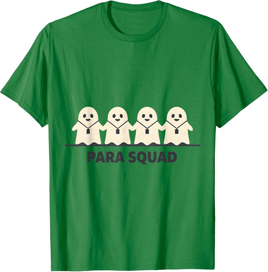 Men's Para Squad Ghost Para Normal Activities SPED Teacher T-Shirt - Kelly Green