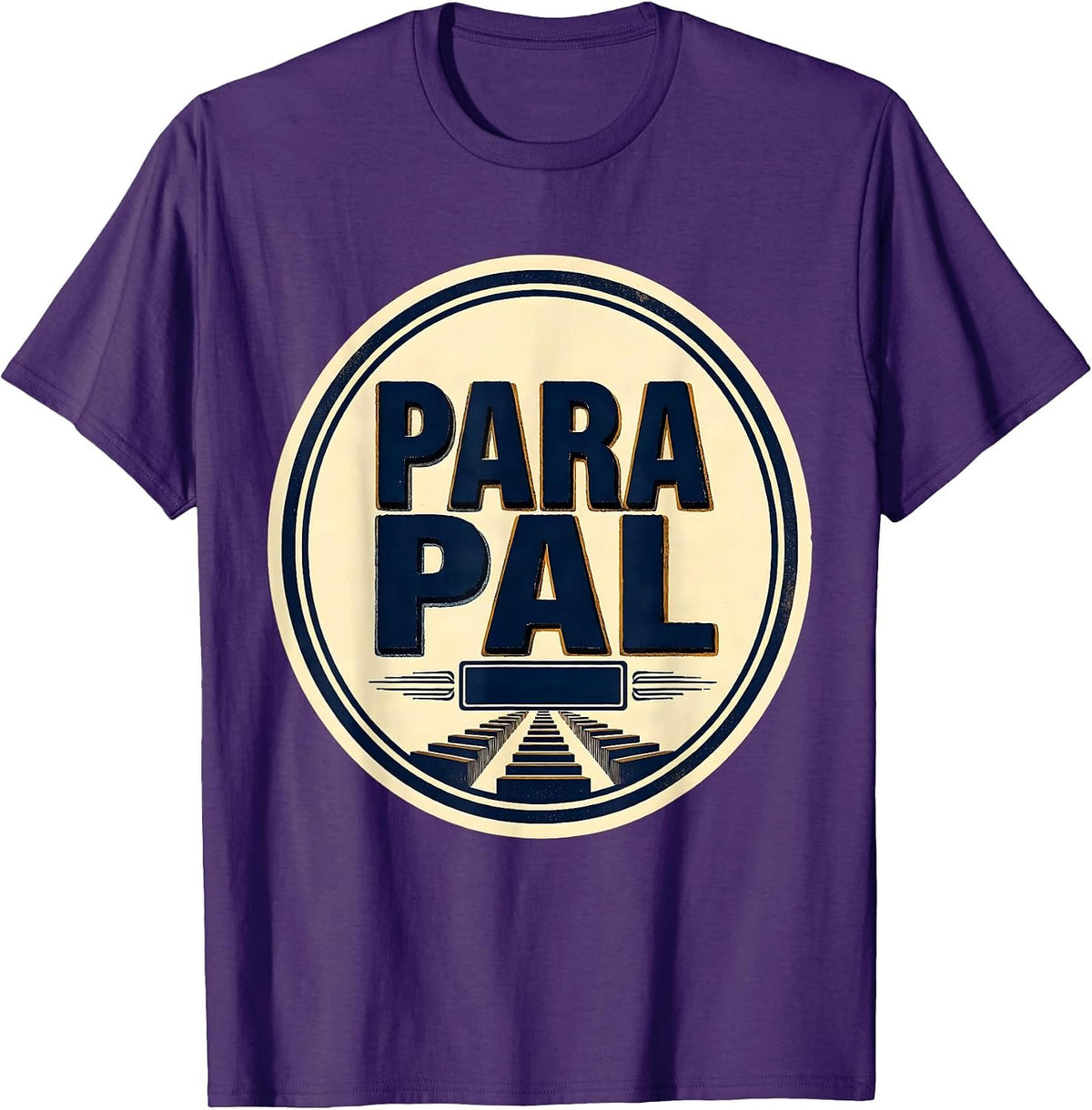 Para Pal Wood Type Letterpress Paraeducator Appreciation T-Shirt - Purple