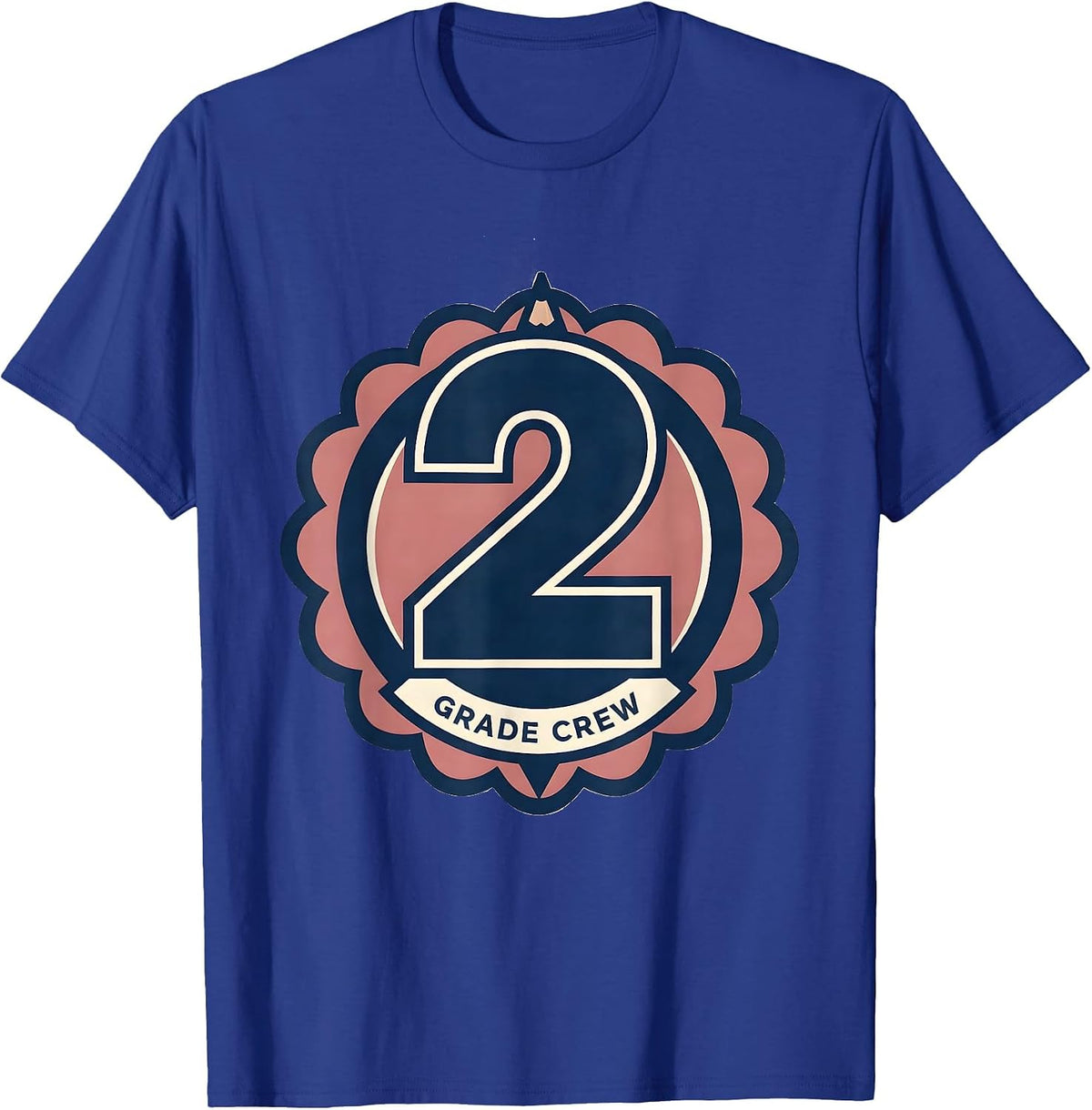 Men's 2nd Grade Crew Cute Coquette Bow Back to School First Day T-Shirt - Royal Blue