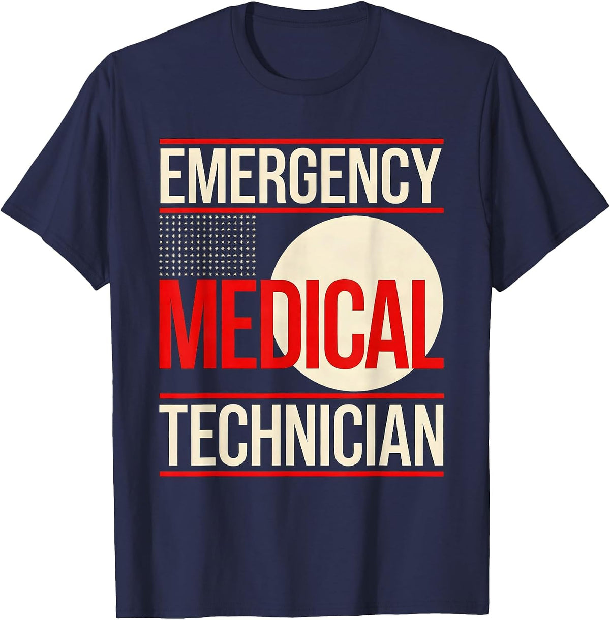 Men's Emergency Medical Technician Occupational Pride First T-Shirt - Navy Blue