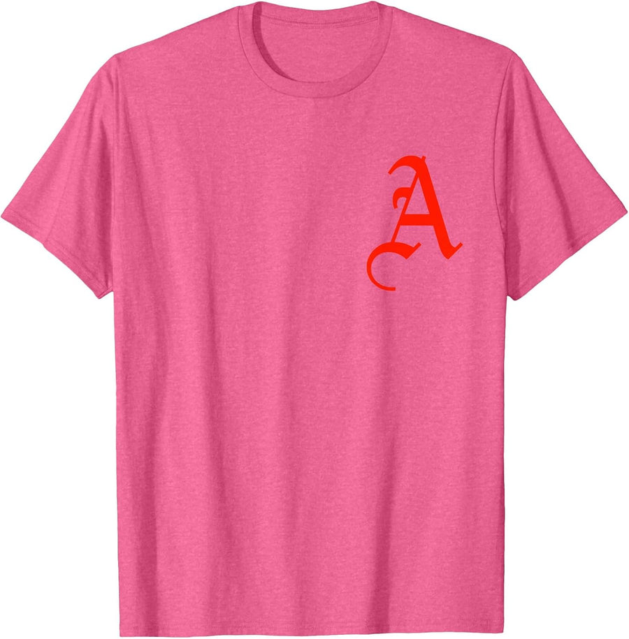 The Scarlet Letter A red T-Shirt - Pink Heather