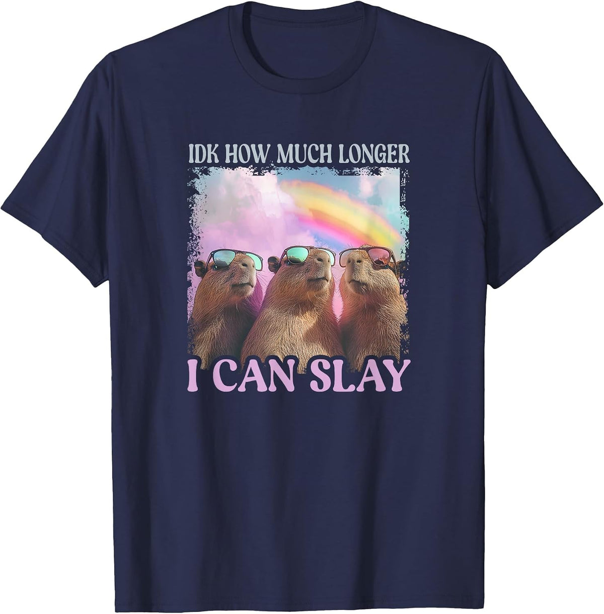 IDK How Much Longer I Can Slay - Capybara T-Shirt - Navy Blue