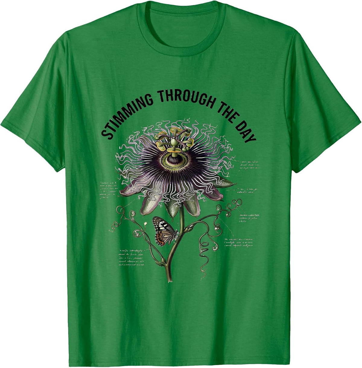 Men's Stimming Through the Day Autism Awareness Design T-Shirt - Kelly Green