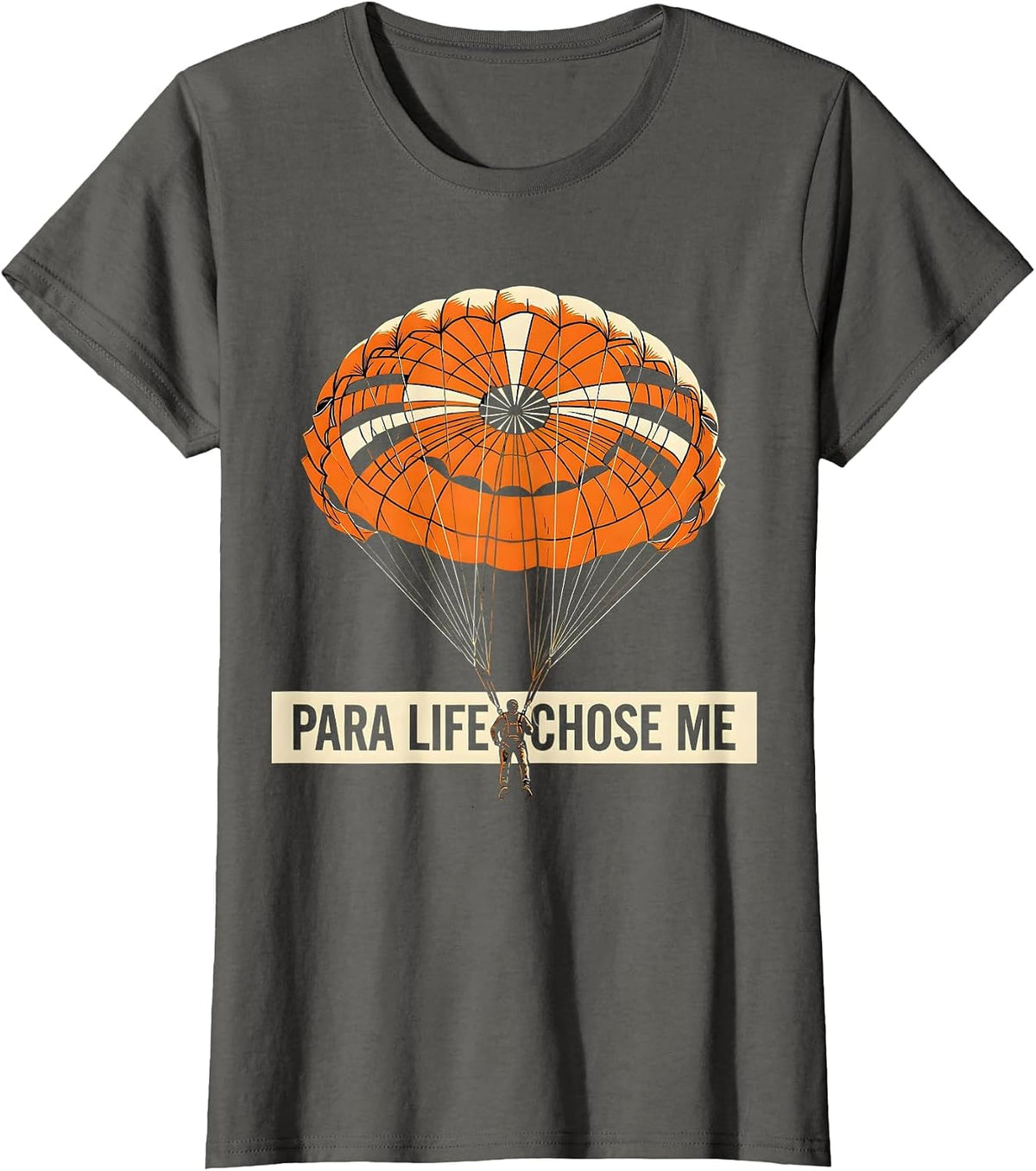 Women's Para Life Chose Me Proud Para Educator Design T-Shirt - Asphalt Grey