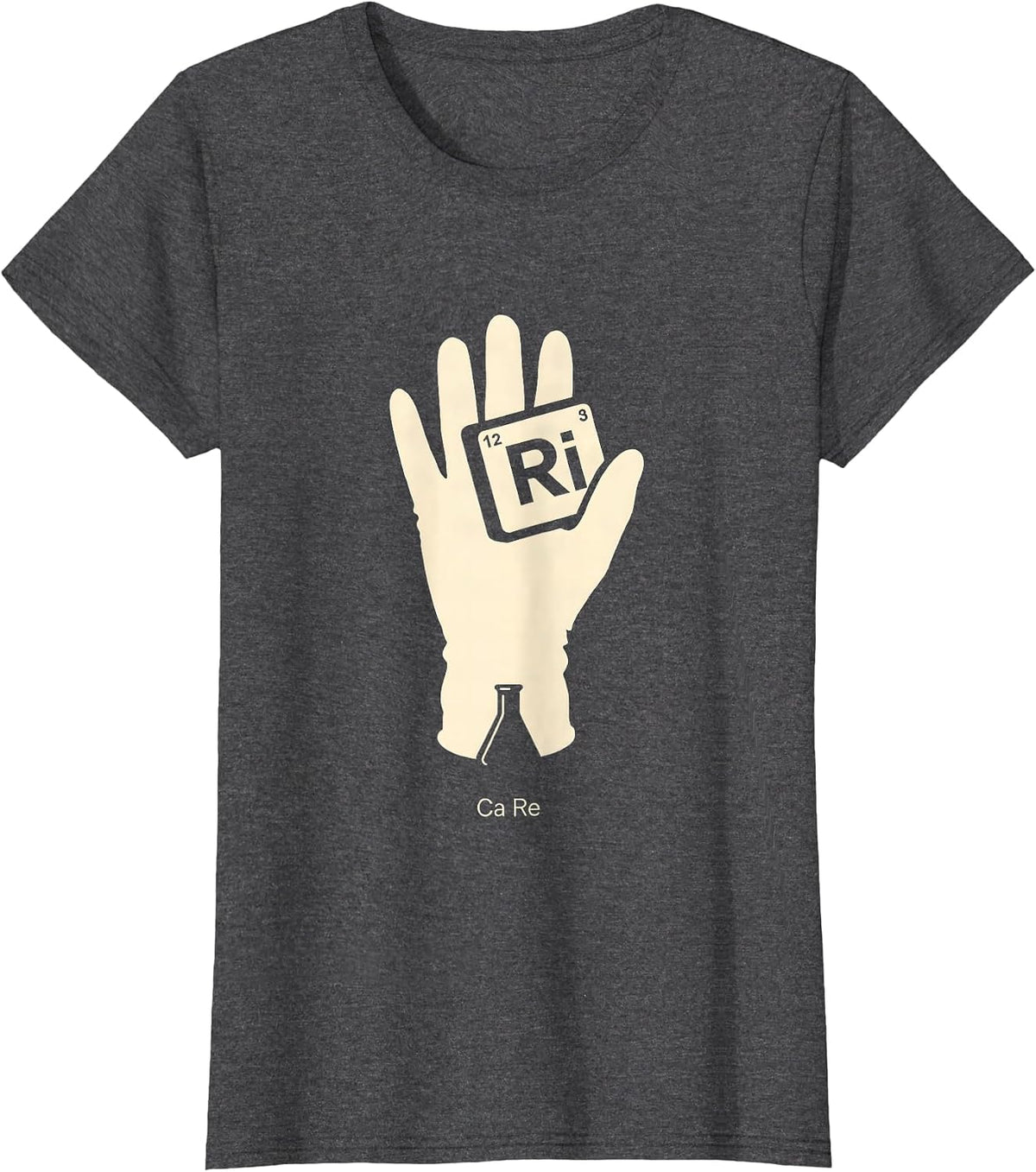 Women's Ca Re Periodic Table Chemistry Humor Science Nerd Gift T-Shirt - Dark Heather Grey
