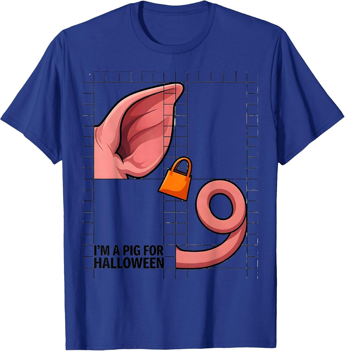 I'm A Pig For Halloween Funny Pig Lover Halloween Costume T-Shirt - Royal Blue