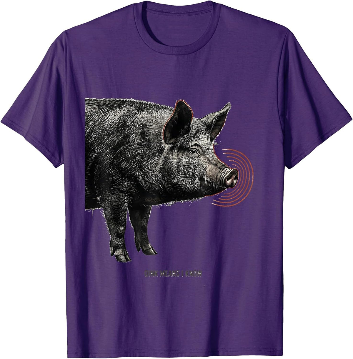 Oink Means I Know Funny Pet Pig Lover Cavy Owner Gift T-Shirt - Purple