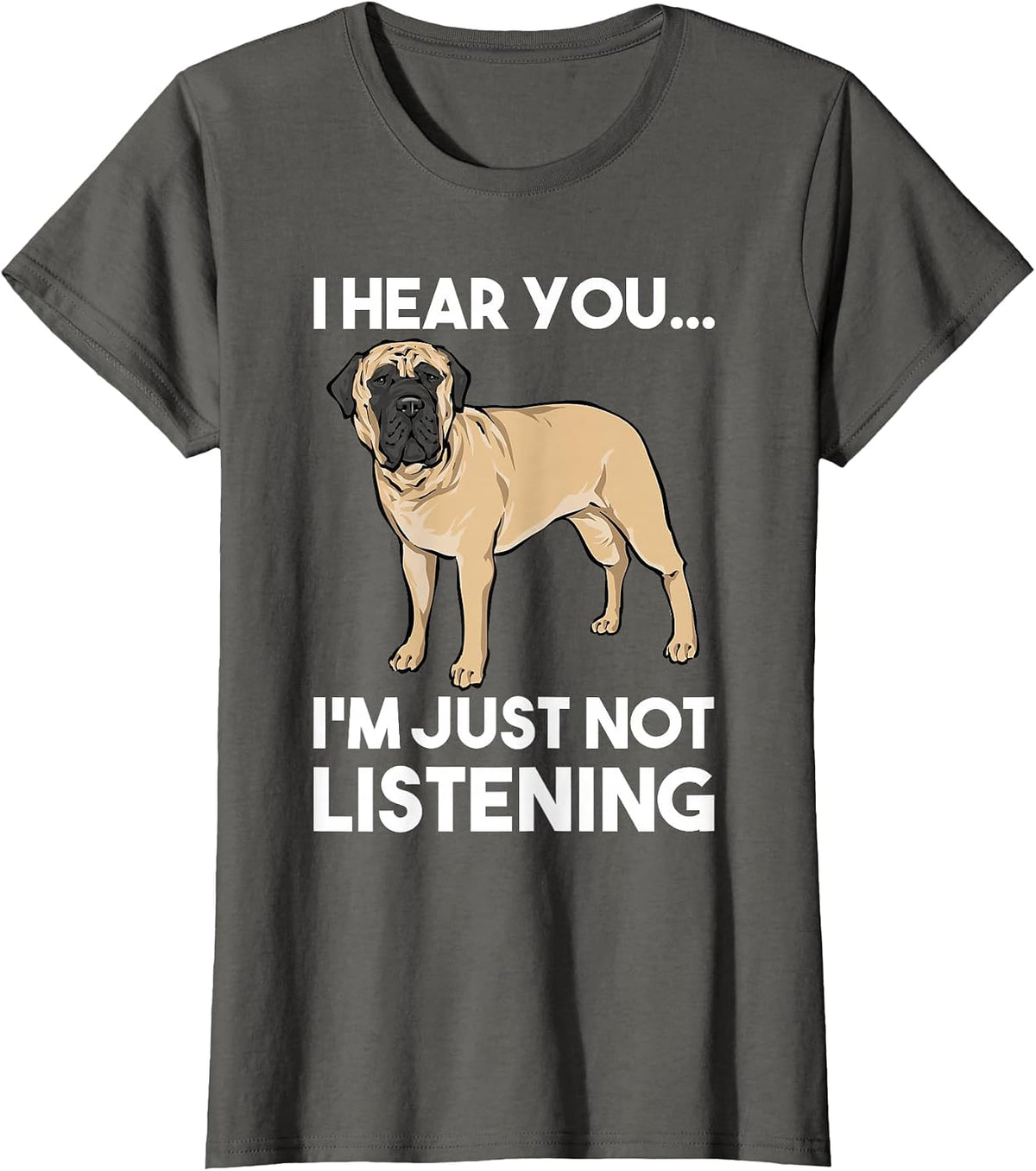Mastiff Dog English Mastiff T-Shirt - Asphalt Grey