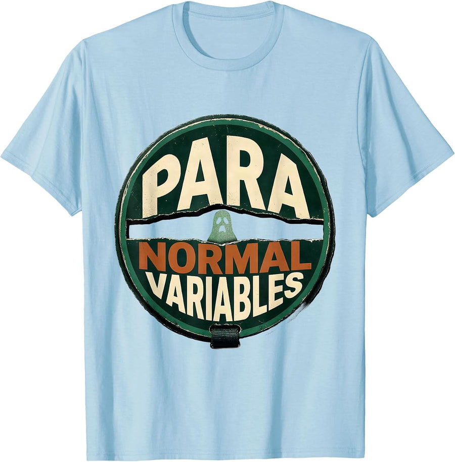 Men's Para Normal Variables Vintage Ghost Para Teacher Halloween T-Shirt - Baby Blue