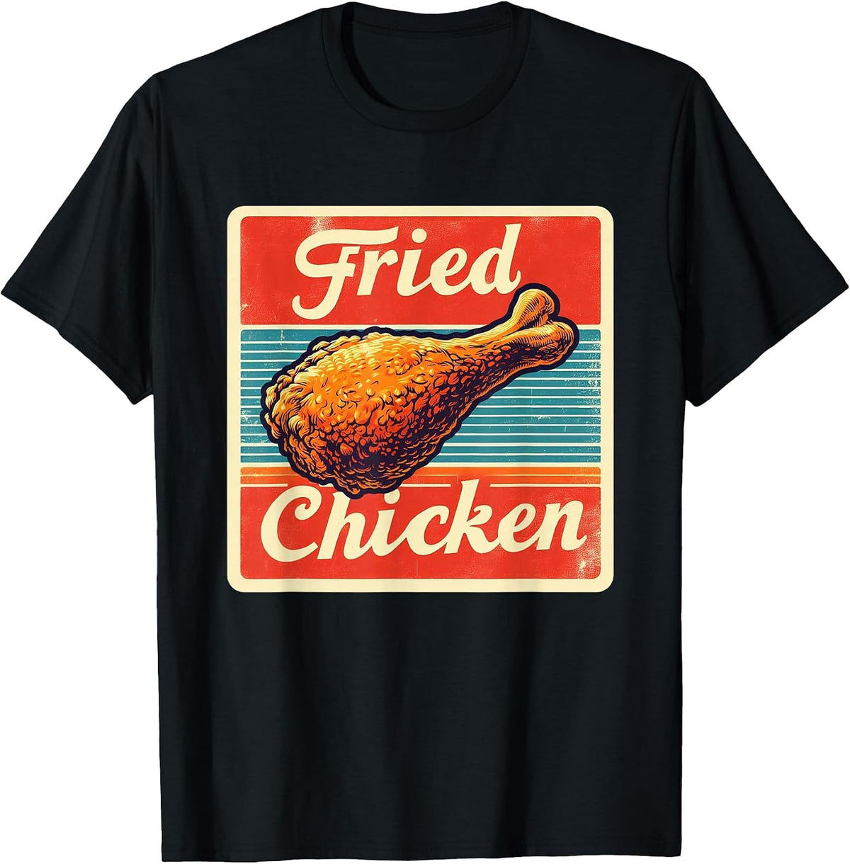 Vintage Fried Chicken T-Shirt - Black