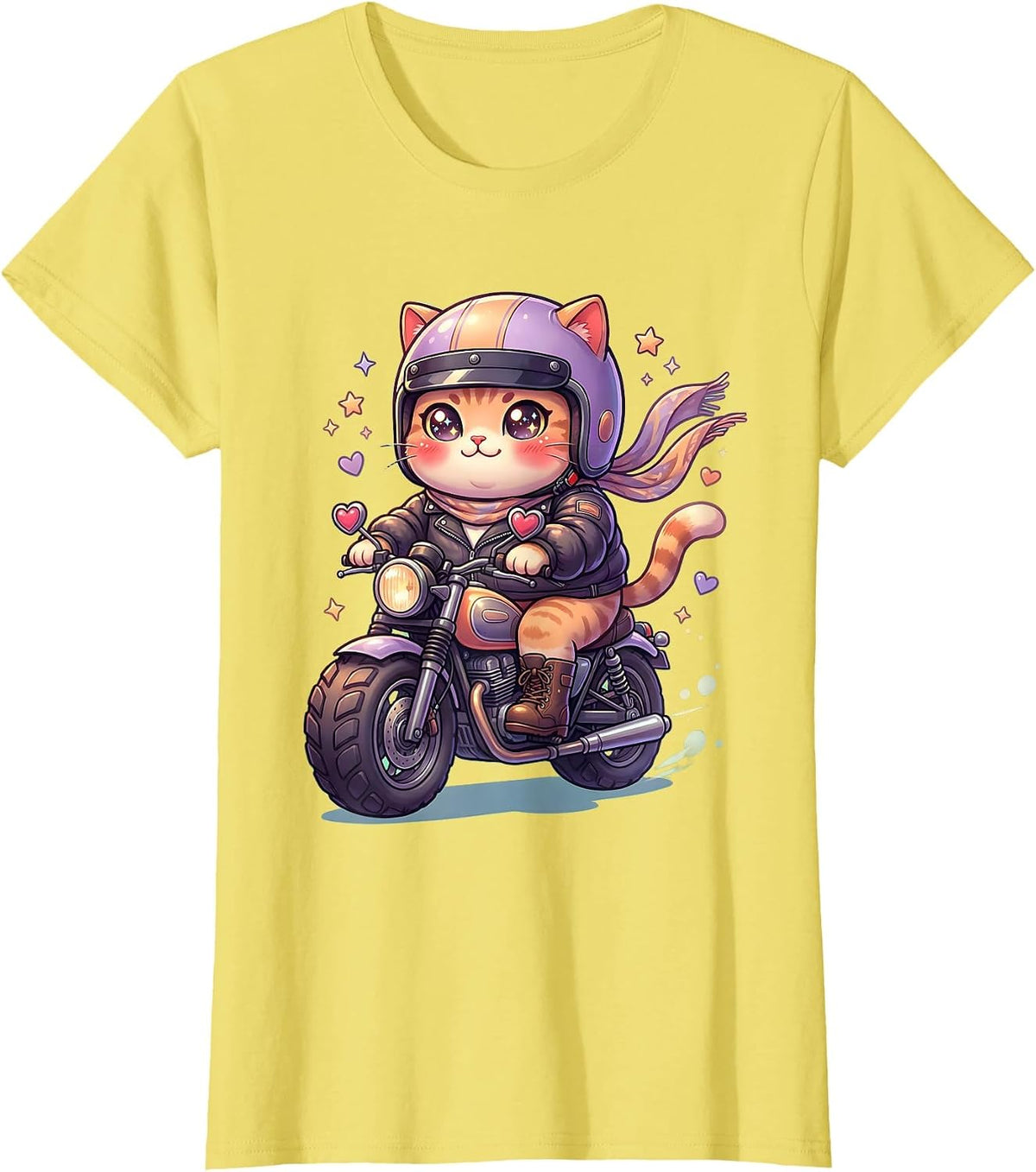 Cool Aunt Vintage Motorcycle Rider Graphic Tee T-Shirt - Lemon Yellow