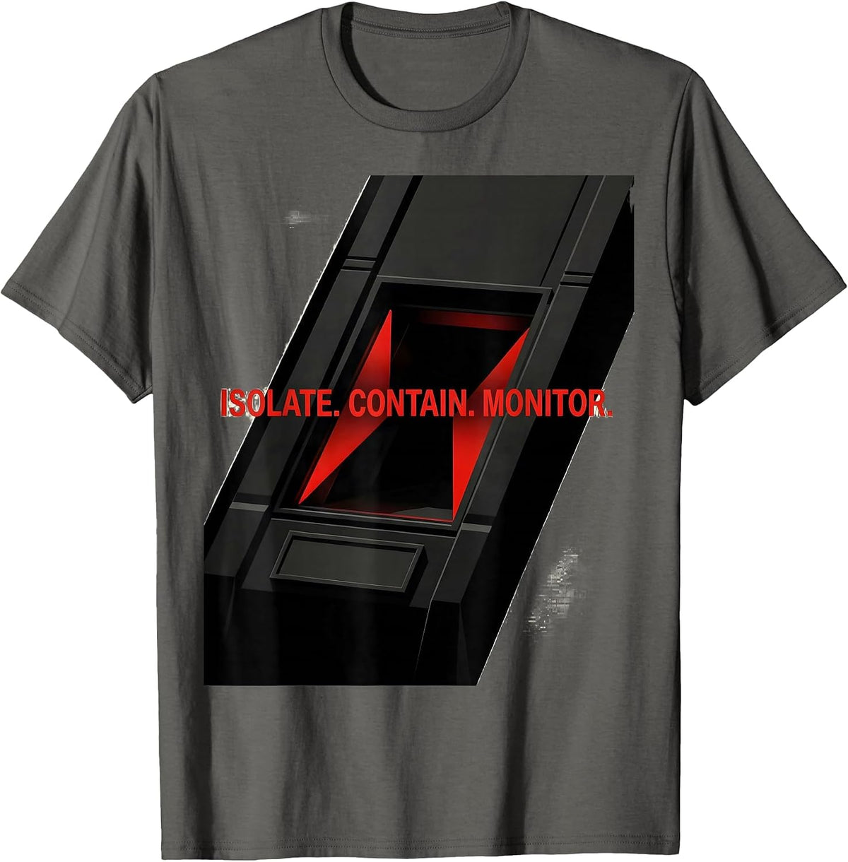 Isolate Contain Monitor Constructivist SCP Foundation T-Shirt - Asphalt Grey