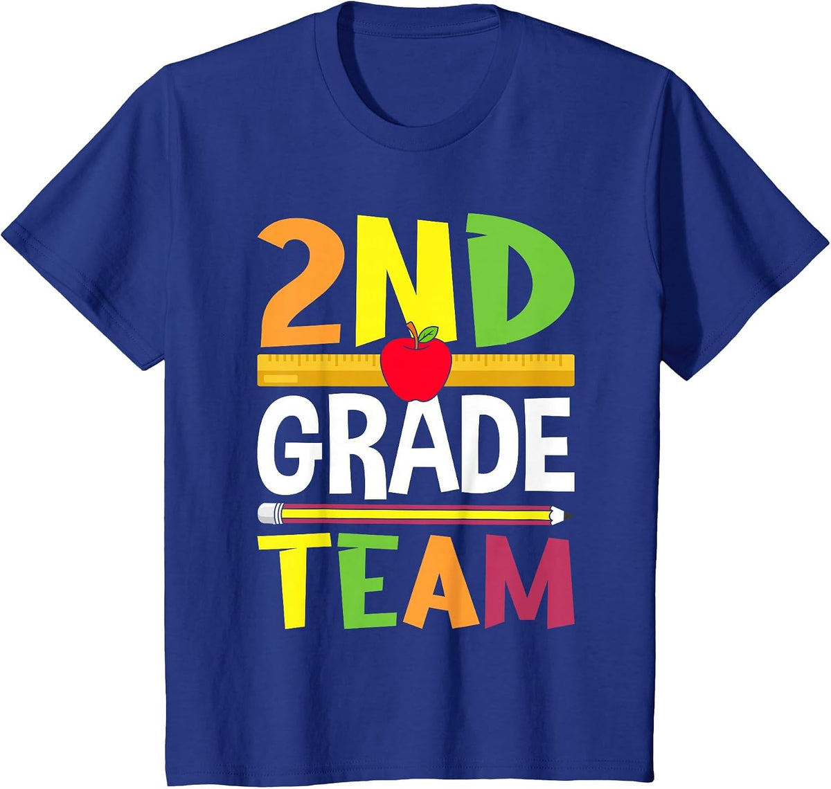 2nd Grade Team 2nd Grade Squad Teacher T-Shirt - Royal Blue