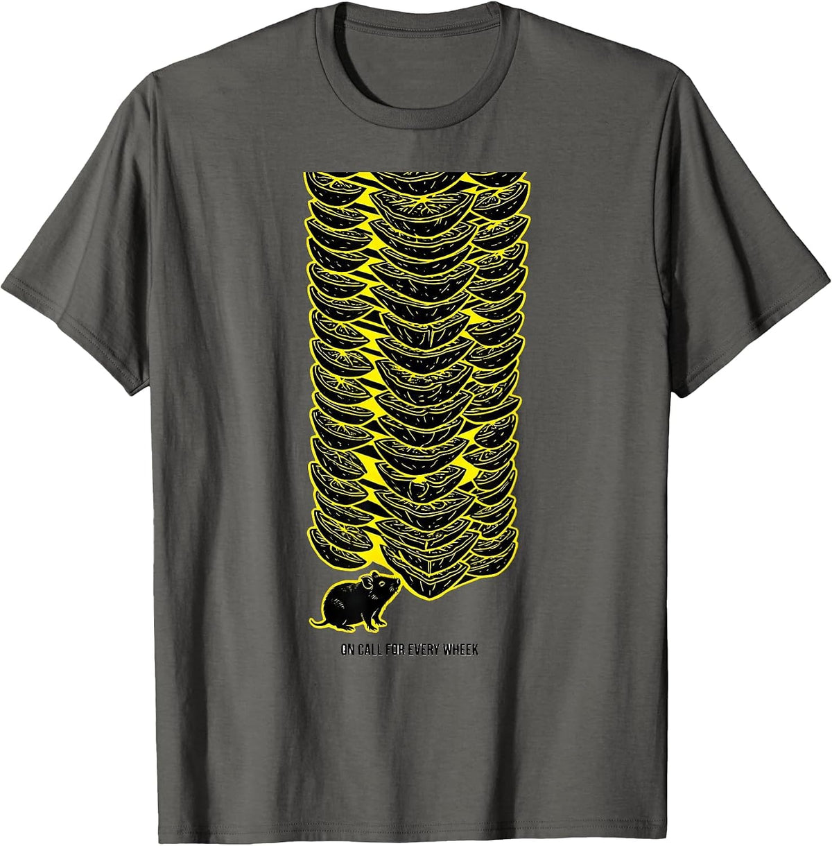 On Call For Every Wheek Funny Guinea Pig Lover Pet Owner T-Shirt - Asphalt Grey