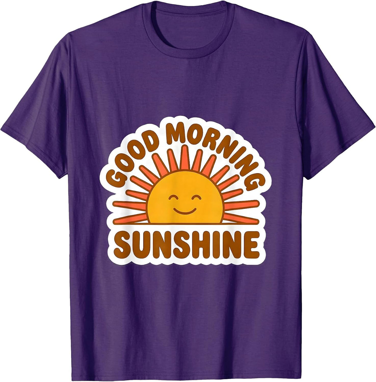 Men's Good Morning Sunshine Retro Teacher School-Year Pride T-Shirt - Purple