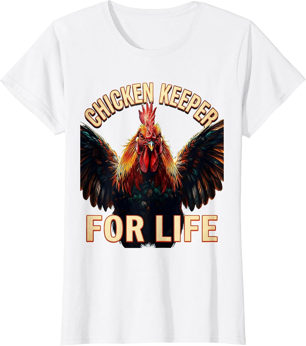 Women's Chicken Keeper For Life Poultry Lover Design T-Shirt - White