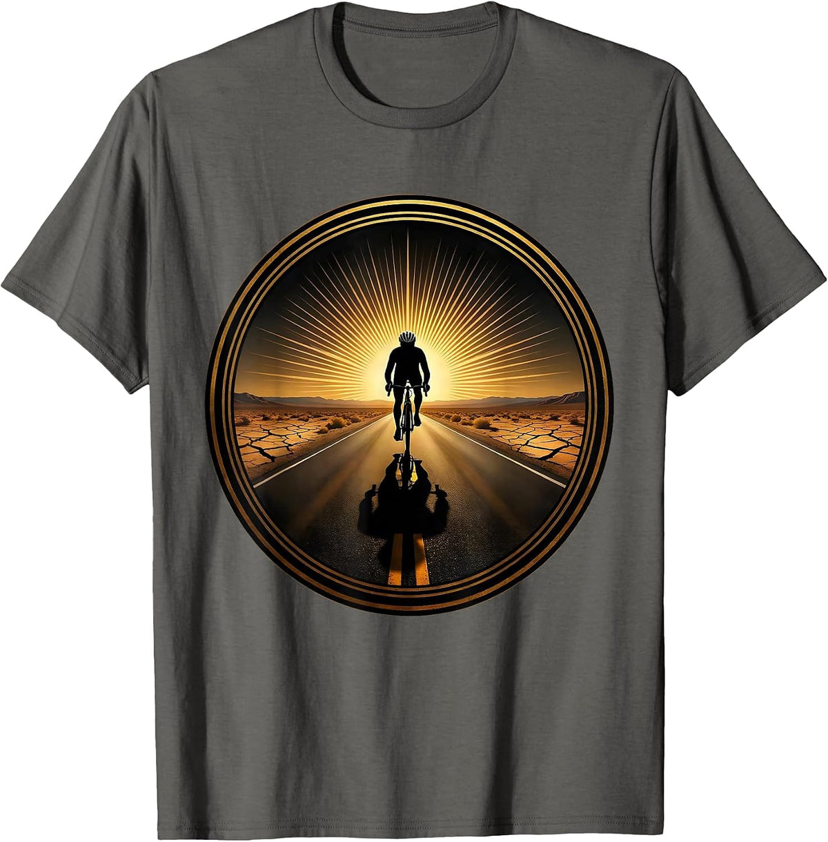 Men's Cyclist Shadow Desert Highway Graphic T-Shirt - Asphalt Grey