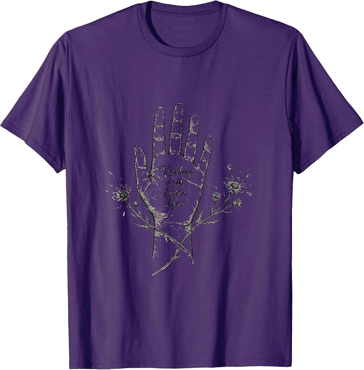 Men's Teaching With Extra Love Special Education Design T-Shirt - Purple