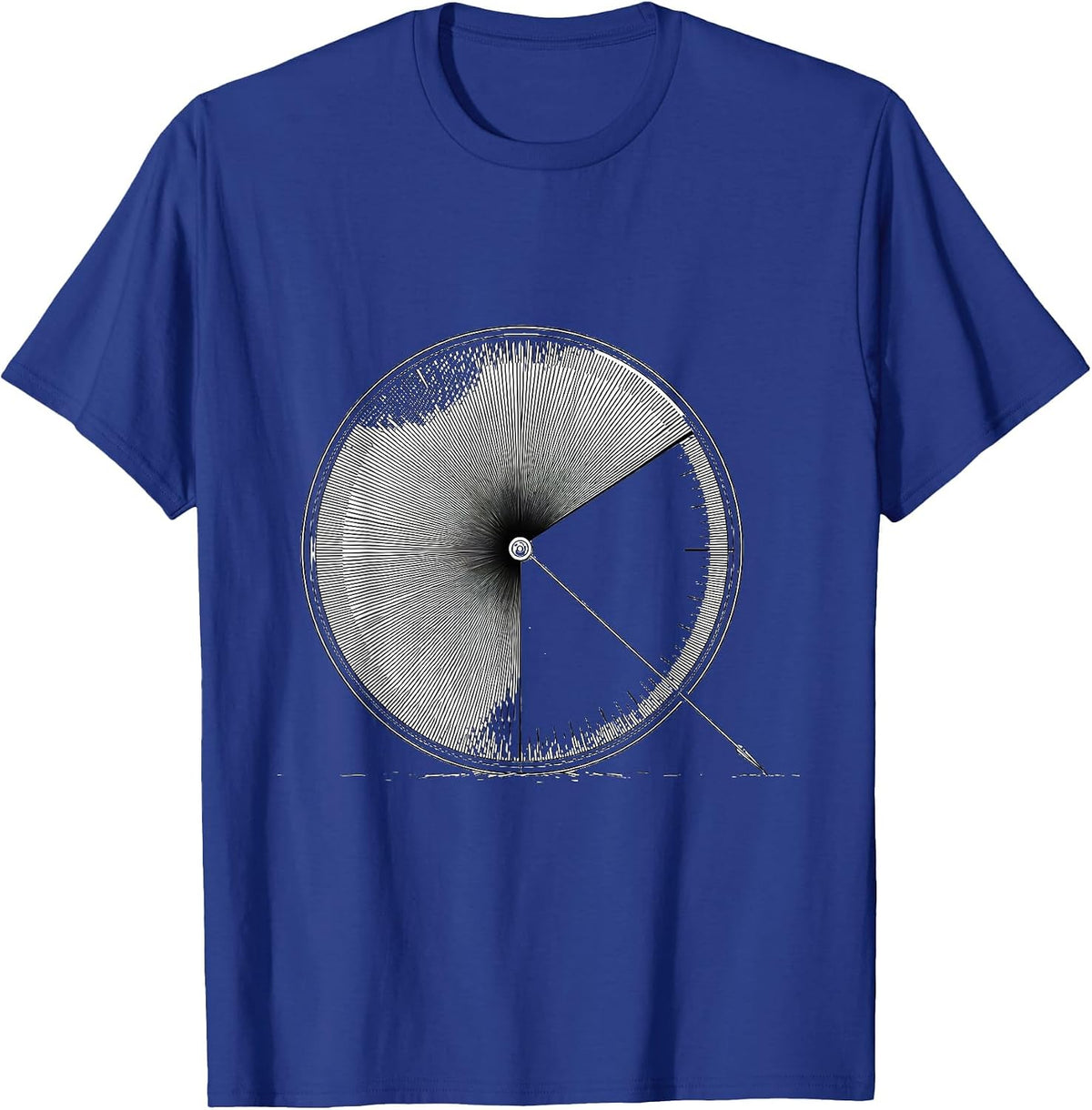 Dosimeter Dial Line Art Nuclear Science Humor T-Shirt - Royal Blue
