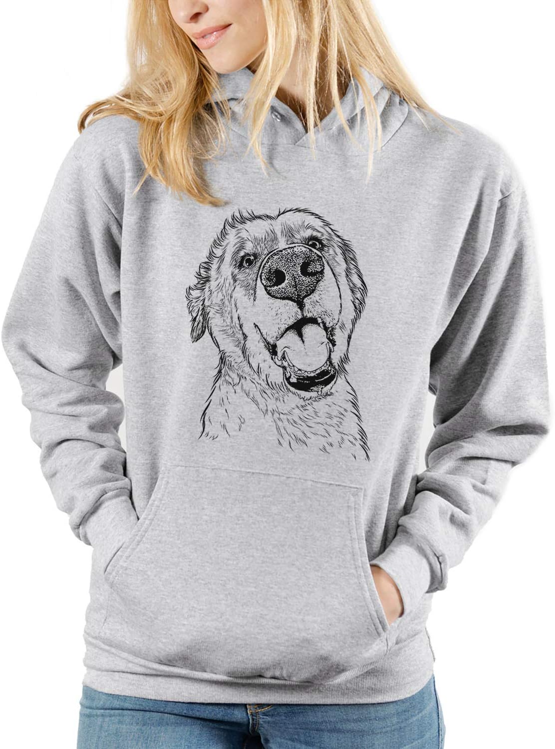 Bare Smokey the Miniature Schnauzer Dog Triblend T-Shirt - Unisex Pullover Hoodie Sweatshirt