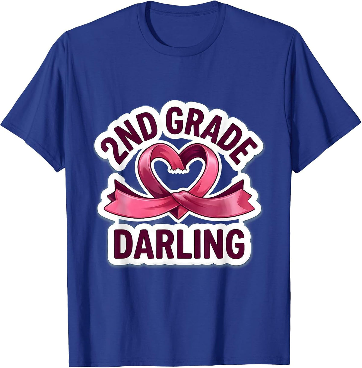 2nd Grade Darling Coquette Bow Back to School Second Grade T-Shirt - Royal Blue