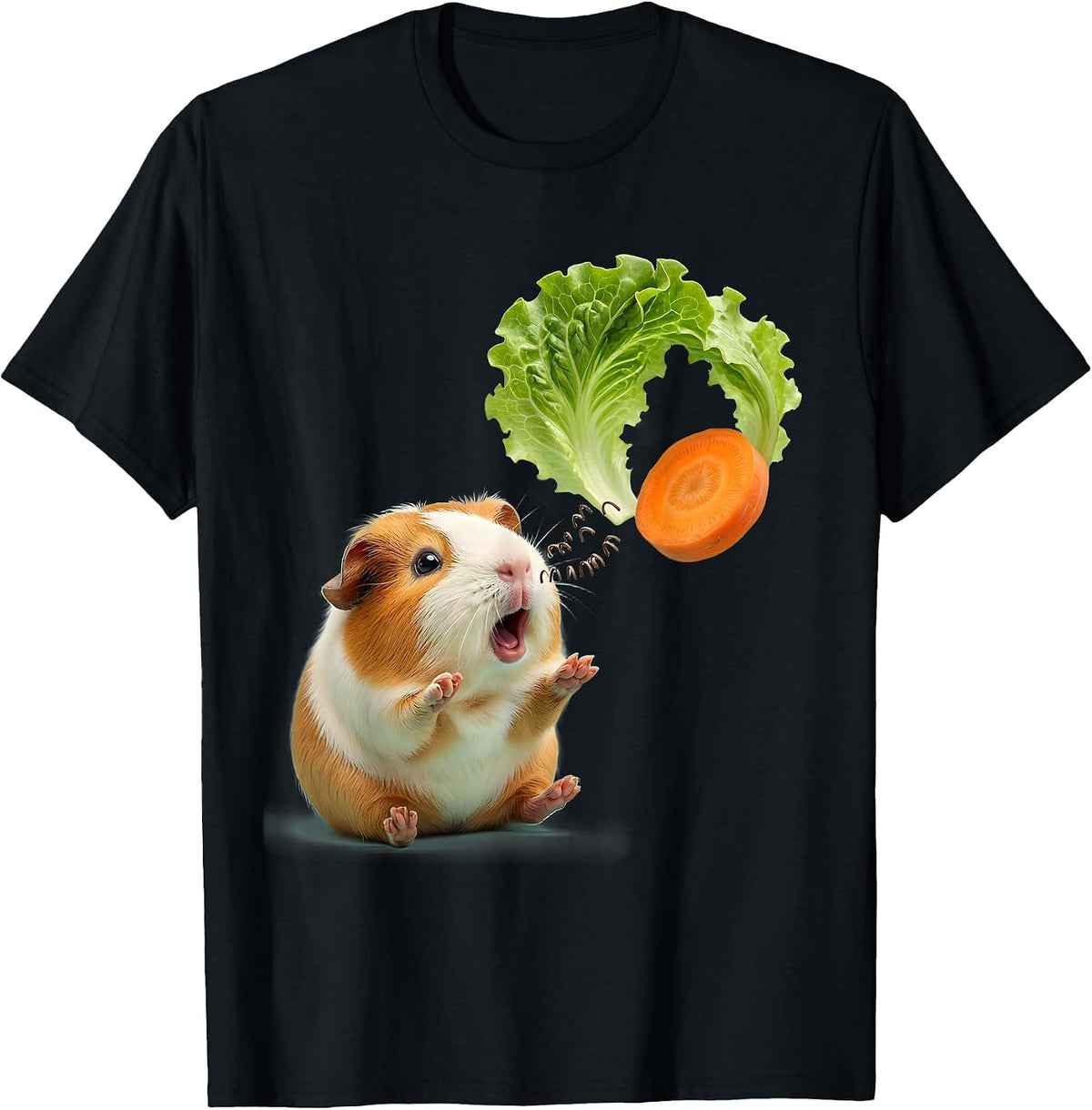 Men's Cute Kawaii Guinea Pig Pet Lover Humor T-Shirt - Black
