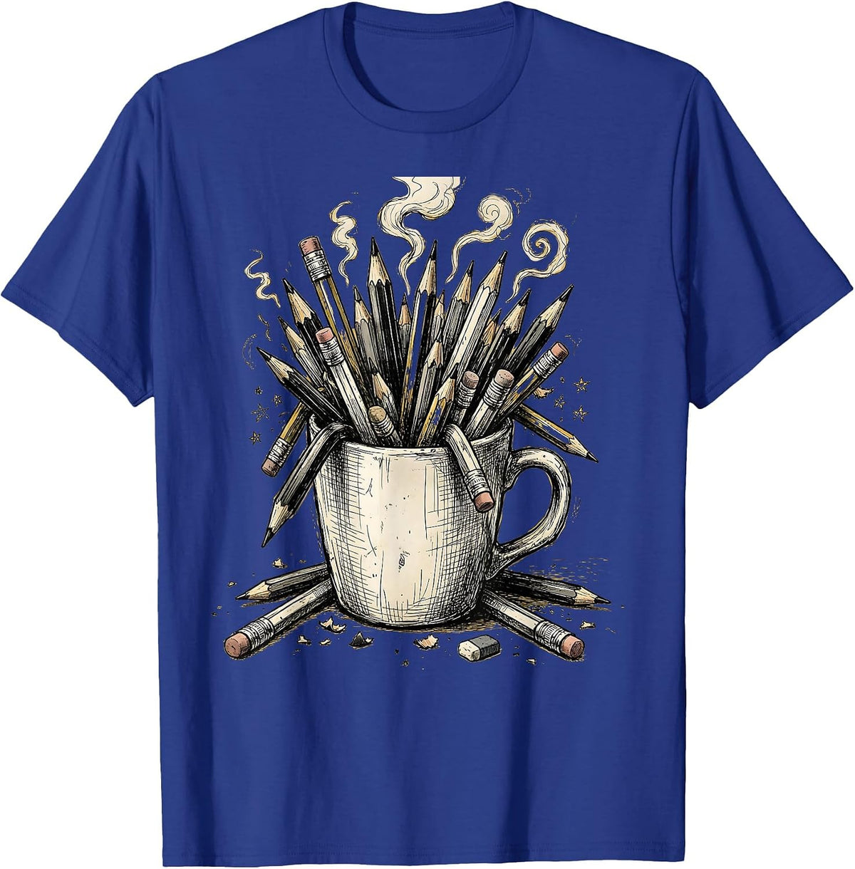 Sped Teacher Coffee Mug Overflowing With Pencils T-Shirt - Royal Blue