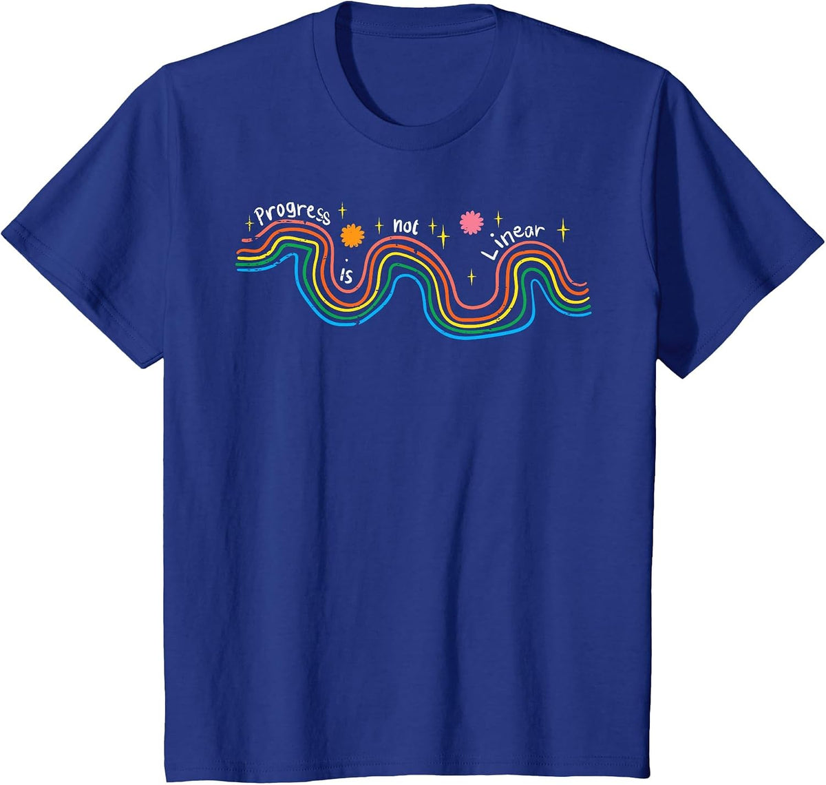 Special Education Teacher Progress Not Linear Sped Women Men T-Shirt - Royal Blue