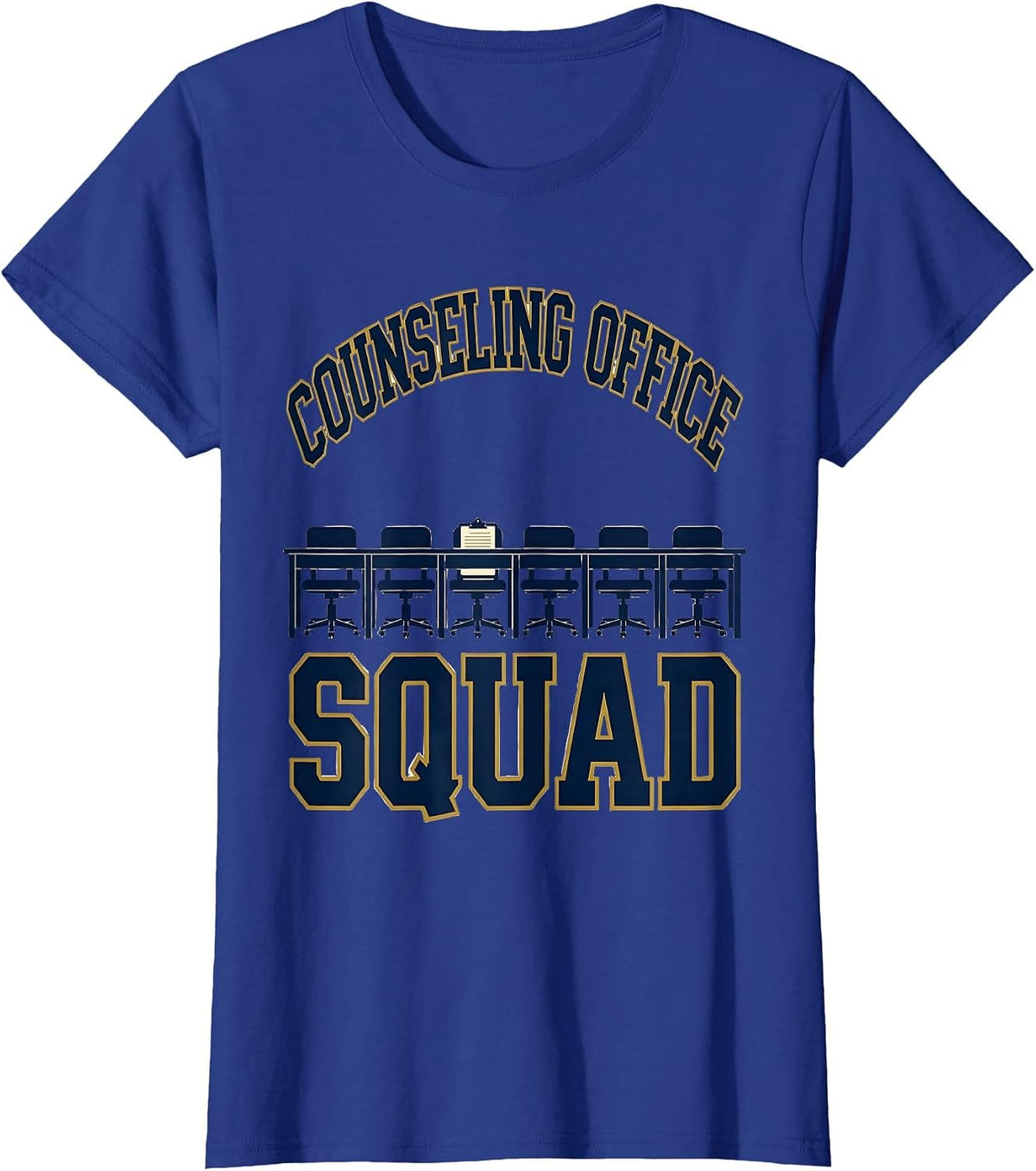 Women's Counseling Office Squad Funny School Counselor Staff T-Shirt - Royal Blue