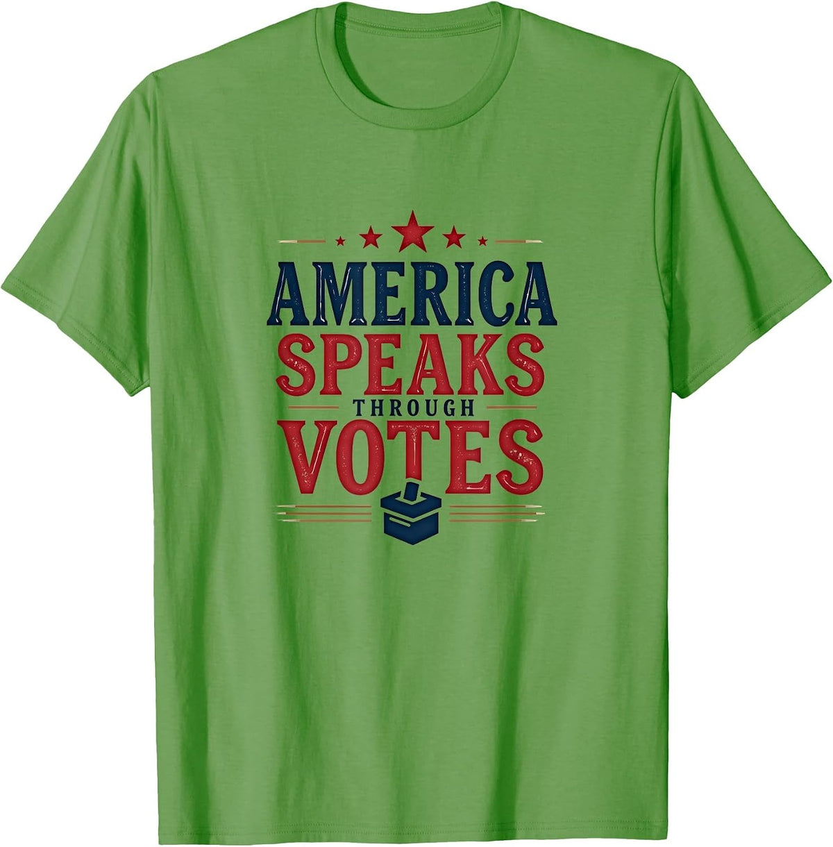 America Speaks Through Votes 2025 Inauguration T-Shirt - Grass Green