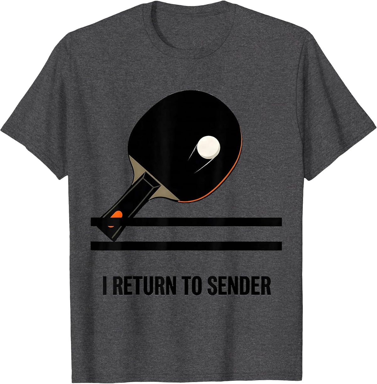 I Return To Sender Brutalist Tennis Humor Player Gift T-Shirt - Dark Heather Grey
