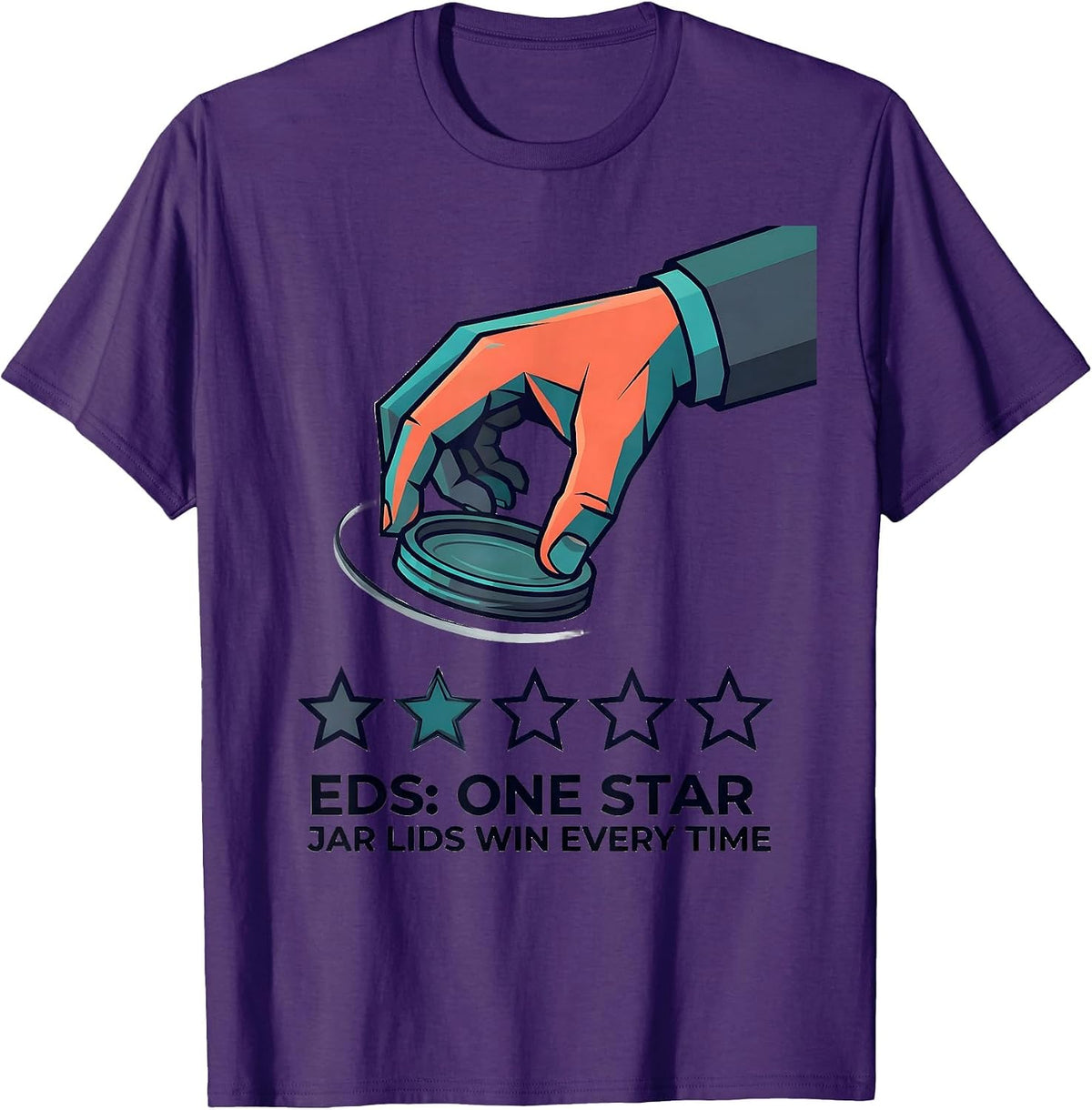 Men's EDS One Star Jar Lids Win Every Time Chronic Illness Warrior T-Shirt - Purple