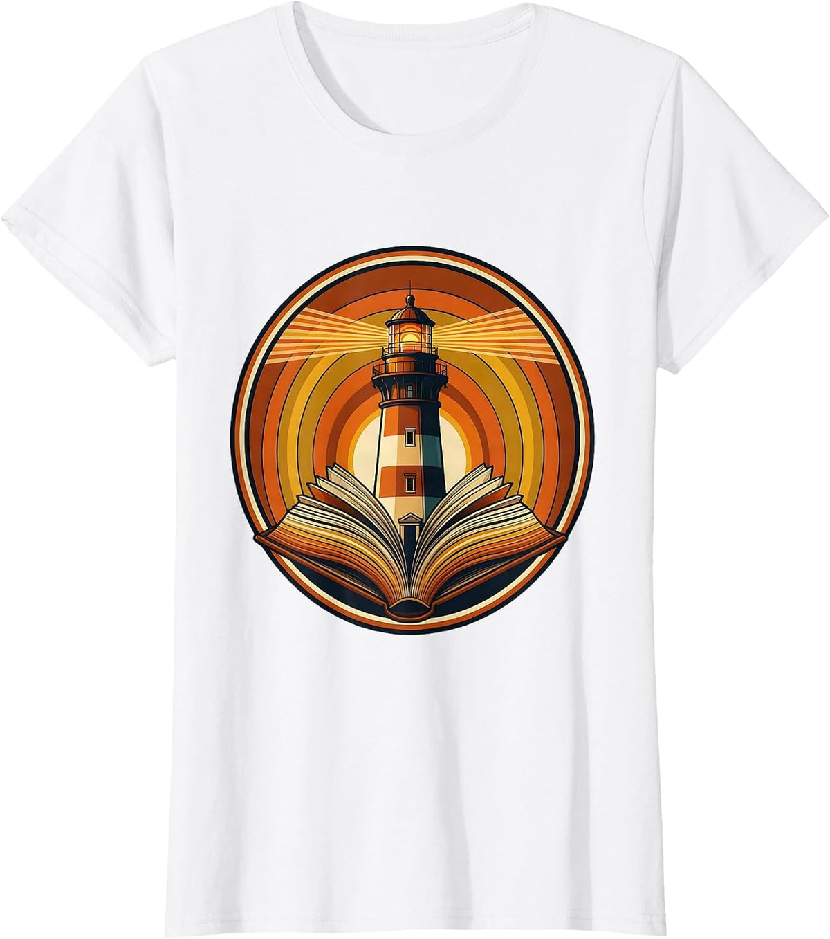 Special Education Teacher Lighthouse and Books Design T-Shirt - White