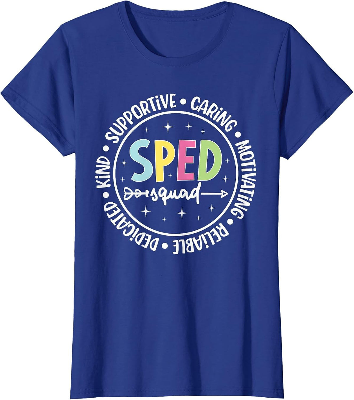 SPED Squad SPED Teacher Team Special Education Teacher Crew T-Shirt - Royal Blue