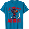 LABOR DAY ASSIST Cartoon Basketball Player American Pride T-Shirt - Sapphire Blue