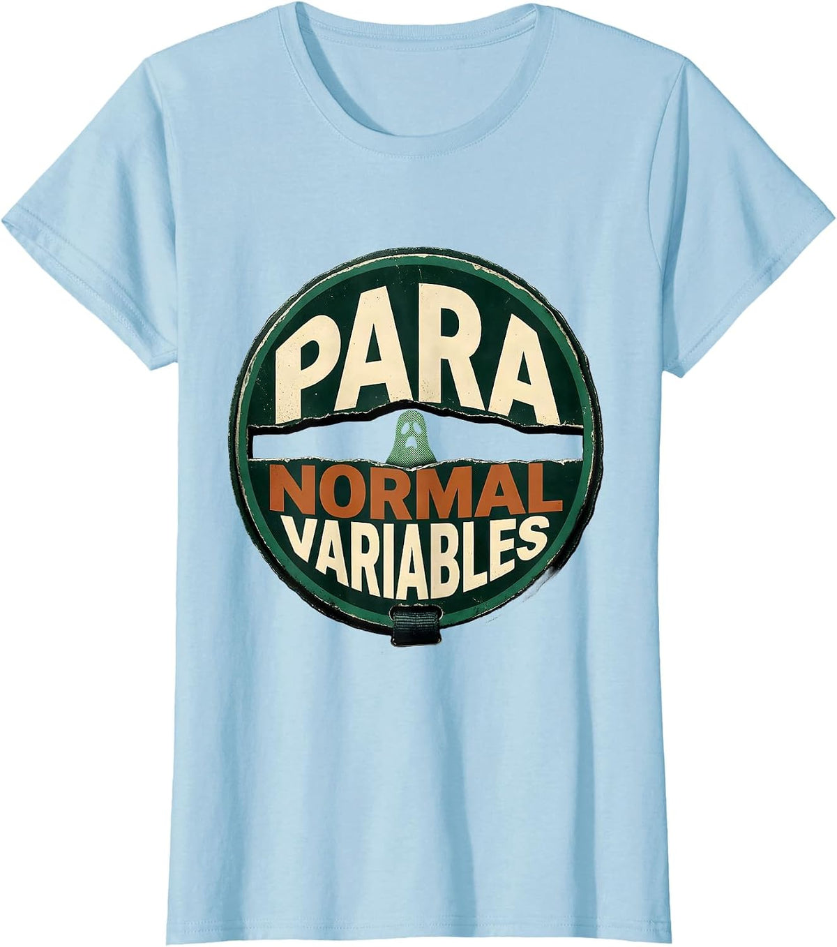 Women's Para Normal Variables Vintage Ghost Para Teacher Halloween T-Shirt - Baby Blue